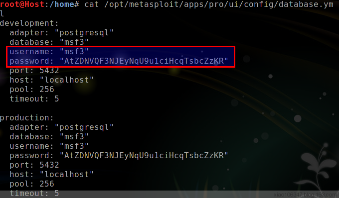 Kali-linux Metasploit连接数据库postgersql - xiao106347 - 学习笔记